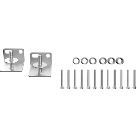 Ekena Millwork Barnfold 4-Door Adapter Kit, Silver Metallic GB6007M4K4SM
